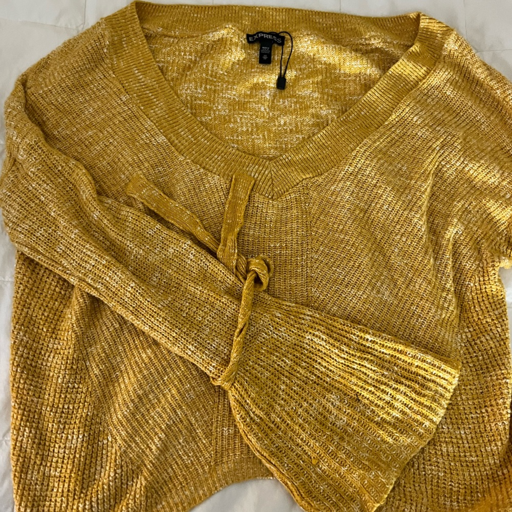Express Yellow Knit Top